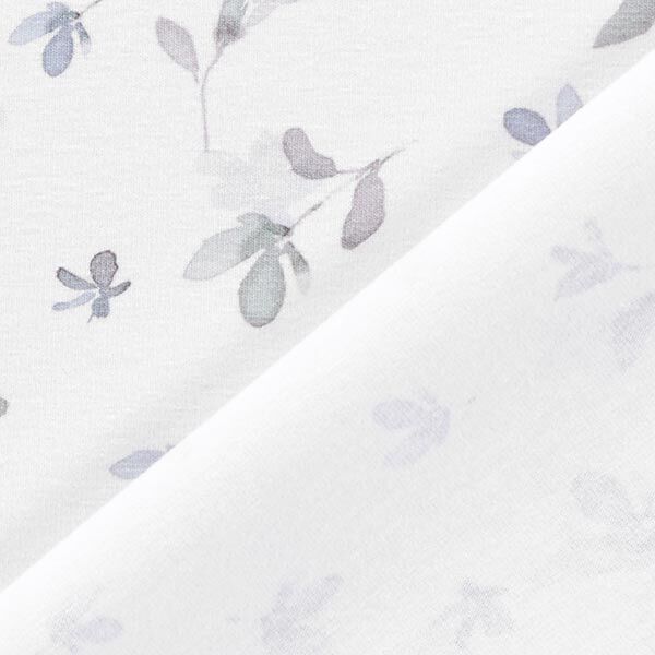 GOTS Katoenjersey Aquarel bloemetjes – ecru/riet, image number 4