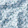 Biologisch katoenpopeline delicate bloemen – hemelsblauw,  thumbnail number 2