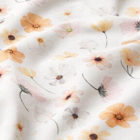 GOTS Katoenjersey Bloemenweide Digitaal printen – beige, 