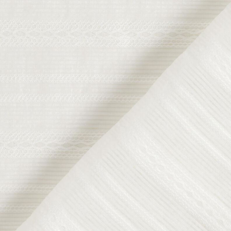 Lichte blousestof met transparante strepen – wit,  image number 4