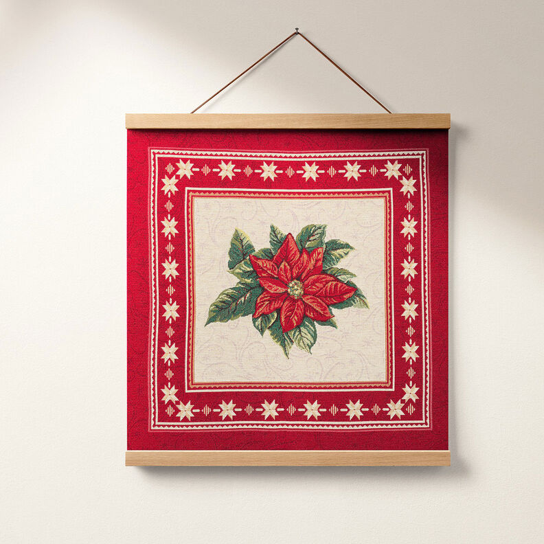 Decostof tapijtstuk Kerstster – rood, image number 6