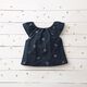 Babyrib Verspreide bloempjes | by Poppy – marineblauw,  thumbnail number 5