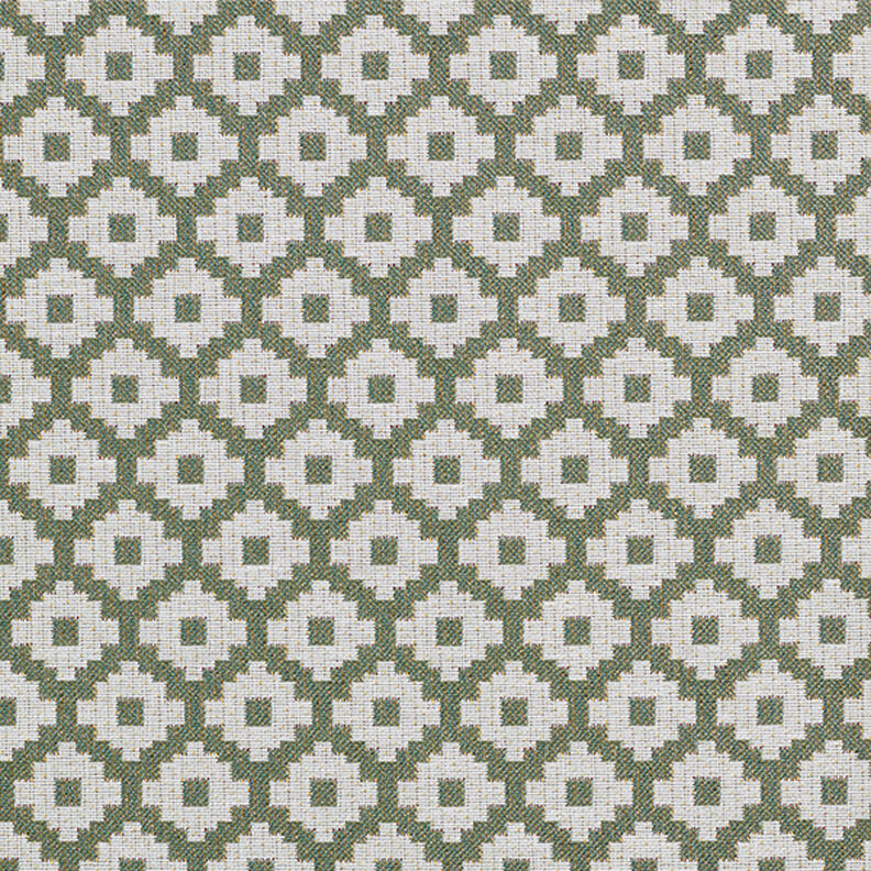 Outdoorstof jacquard Ruiten – olijf,  image number 1