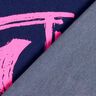 French Terry sommersweat Jeanslook neon harten – nachtblauw/neon pink,  thumbnail number 4