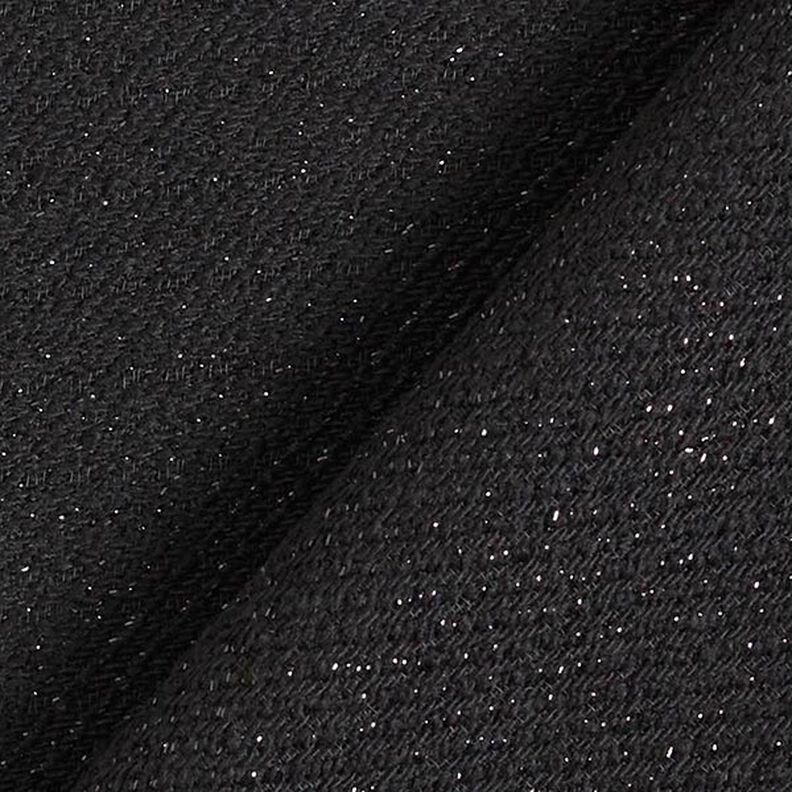 Kostuumstof glitter diagonale structuur – zwart,  image number 3