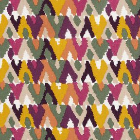 Katoenen stof Cretonne Etnische print – bessen/mosterd, 