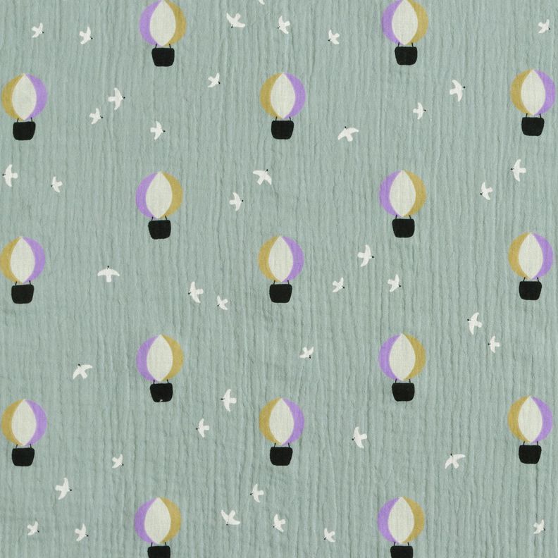 Mousseline/dubbel gehaakte stoffen Heteluchtballons | Poppy Fabrics – riet,  image number 1