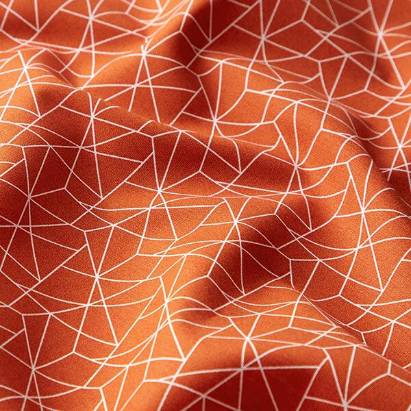 Katoenen stof Popeline Grafisch – terracotta, image number 2