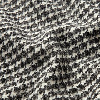 Opgeruwde wolmix pied-de-poule – zwart/wit, 