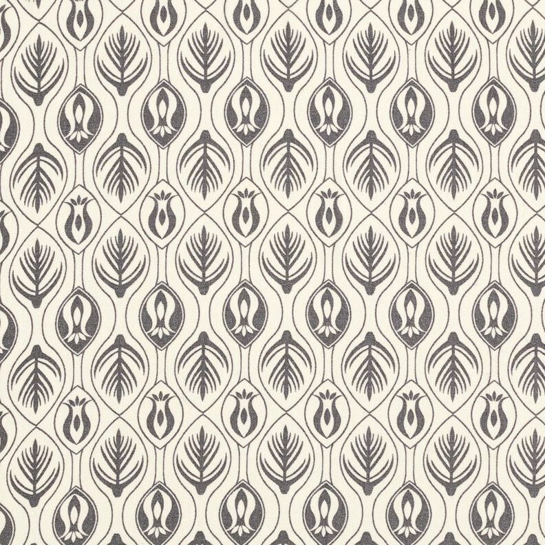 Chiffon art deco-patroon – zwart/wit,  image number 1