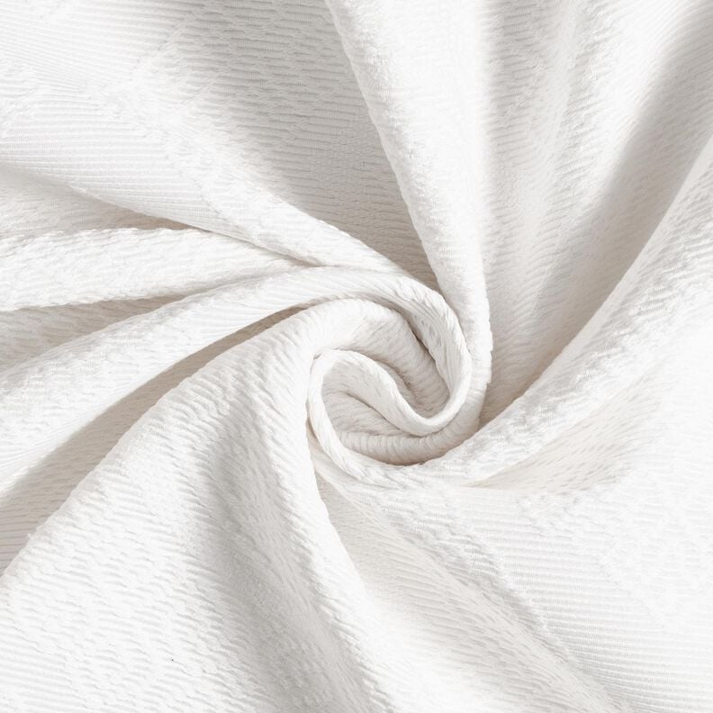 Decostof Jacquard decoratieve diamanten 275 cm – wit,  image number 3