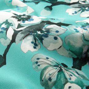 Outdoorstof Canvas Kersenbloesem – aquablauw, 