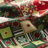 Katoenen stof popeline kleurrijke kerst – groen,  thumbnail number 2