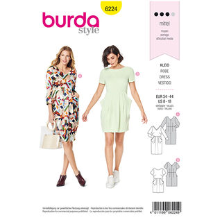 Jurk, Burda 6224 | 34 - 44, 