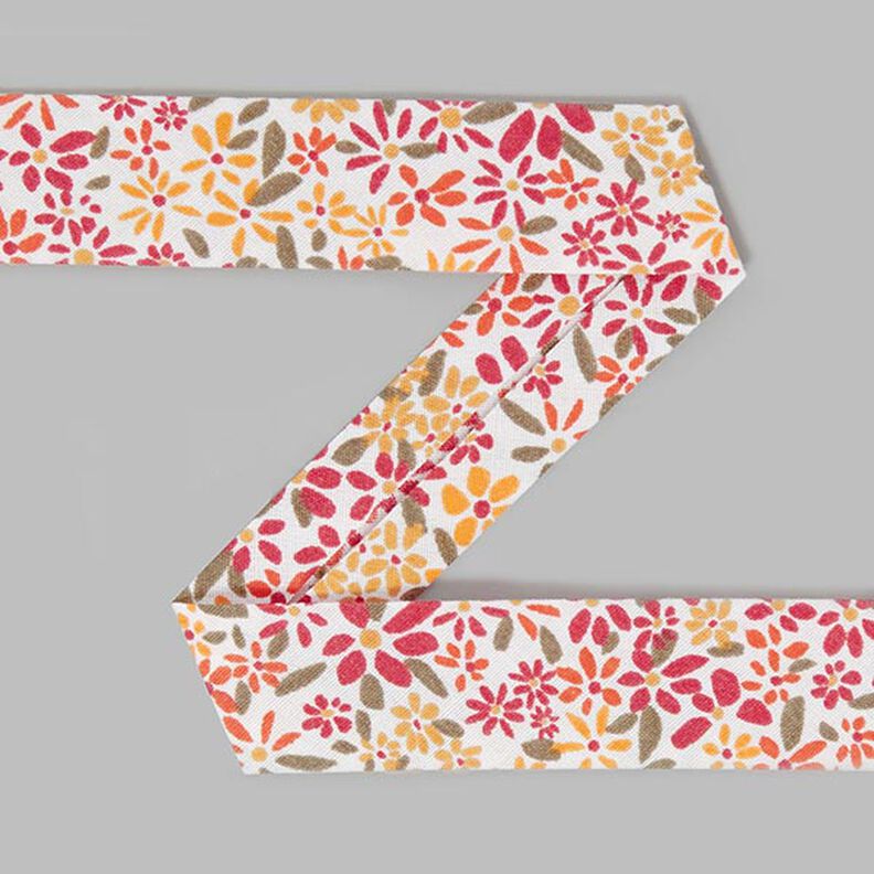 Biasband fleur (19 mm) 4 – rood,  image number 1