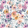 GOTS Katoenjersey Aquarel bloemenweide Digitaal printen – ivoor,  thumbnail number 1