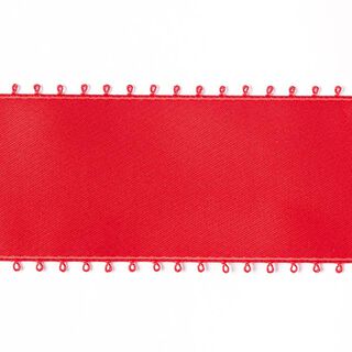 Satijnband picotrand - rood, 