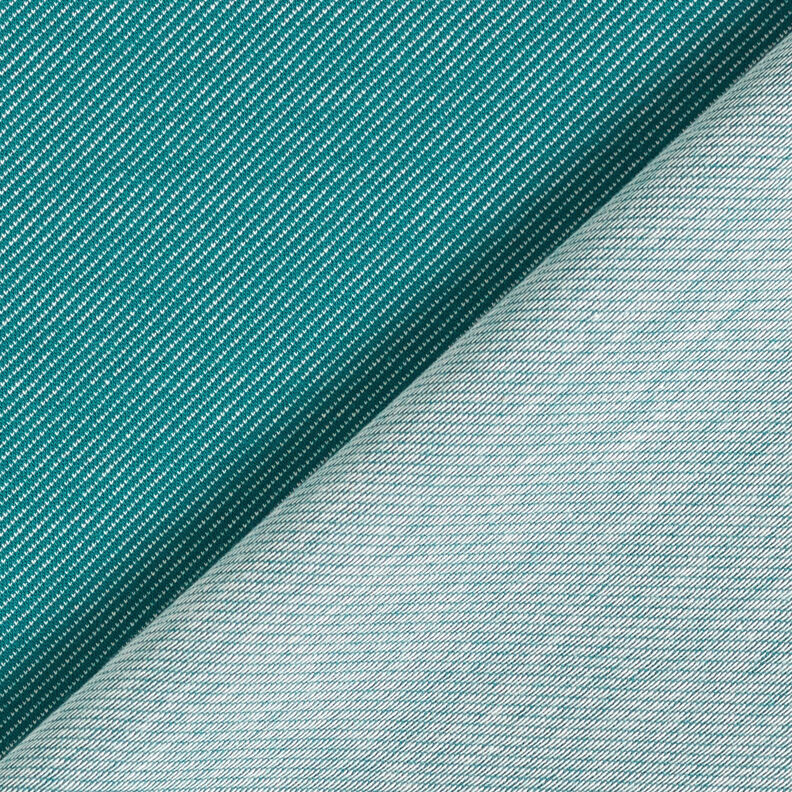 Katoenjersey Jeanslook – petroleum,  image number 3