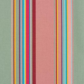 Outdoorstof Canvas Felgekleurde strepen – donker oudroze, 
