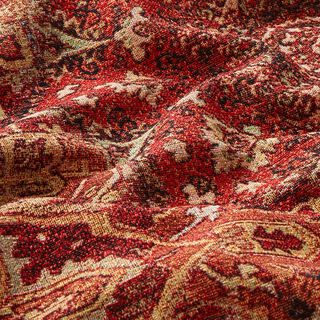 Decostof Gobelin geweven tapijt – terracotta/vuurrood, 