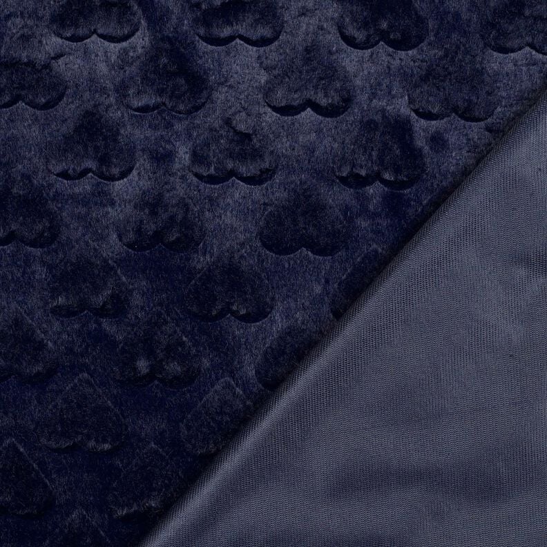 Nepbont Harten | Poppy Fabrics – zwart blauw,  image number 4
