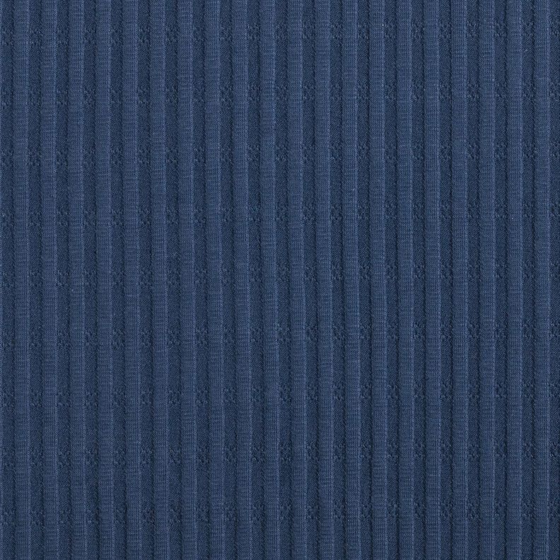 Ribjersey Enkelvoudig breipatroon – nachtblauw,  image number 1