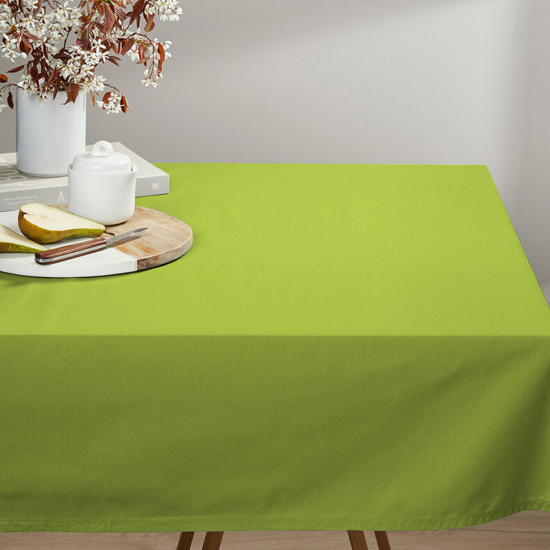 Katoenen stof Cretonne Effen – appelgroen,  image number 5