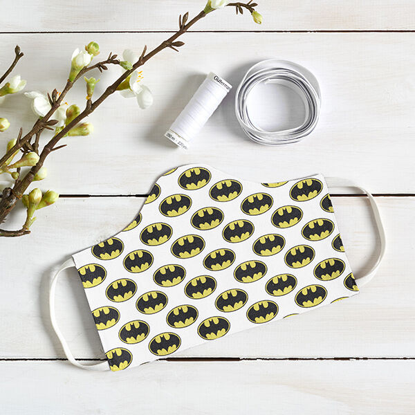 Cretonne Licentiestof Batman logo | DC Comics – wit, image number 9