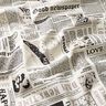 Decostof Half panama Retro krant – wit/zwart,  thumbnail number 2
