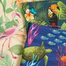 Decostof Half panama tropische vogels – donkergroen/rood,  thumbnail number 5