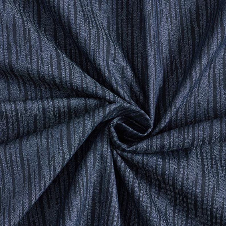 Stretchjeans onderbroken strepen – marineblauw,  image number 3