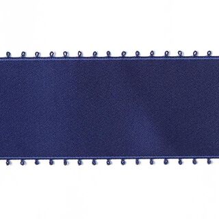 Satijnband picotrand - navy, 