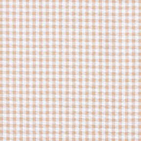 Seersucker Katoenmix Vichy-ruit – beige, 
