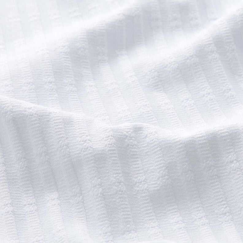 Ribjersey Enkelvoudig breipatroon – wit,  image number 2
