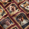 Decostof Half panama Honden portretten – karmijnrood/goud,  thumbnail number 2