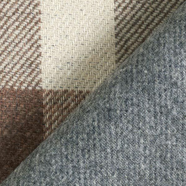 Mantelstof rechthoekige ruit – bruin/beige, image number 4