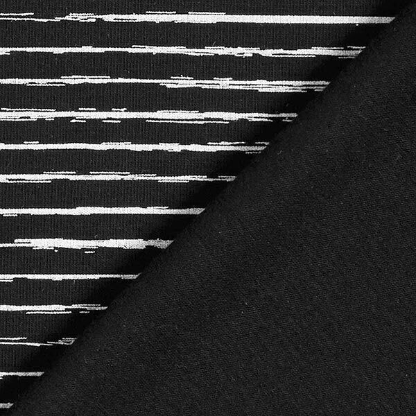 Katoenjersey Skribbel-strepen – zwart,  image number 4