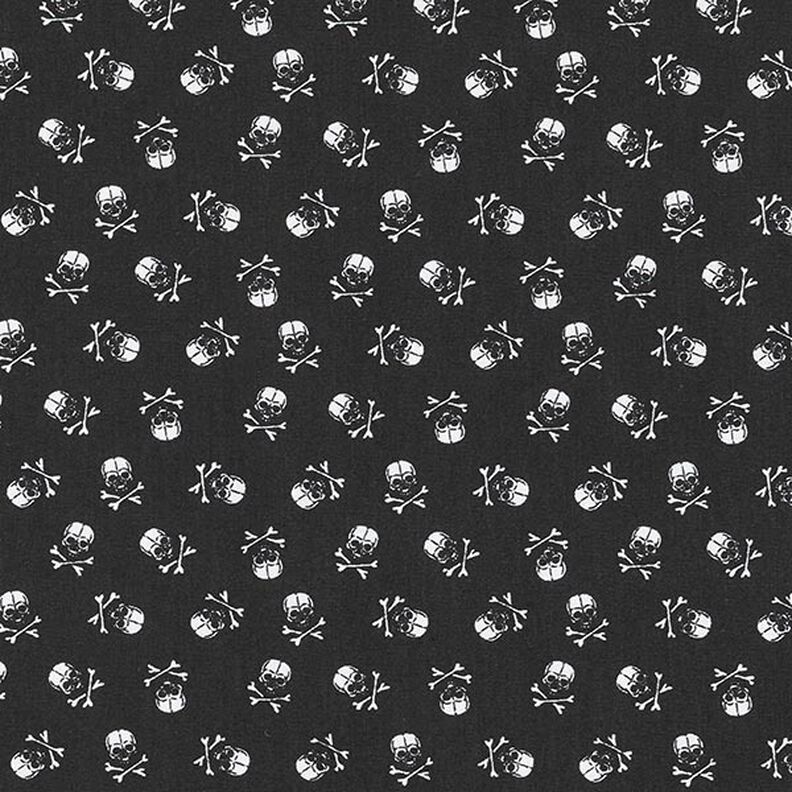 Popeline doodskop – zwart/wit,  image number 1