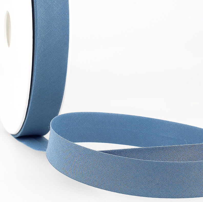 Biasband Polycotton [20 mm] – blauwgrijs,  image number 1