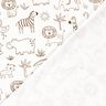 Katoenjersey getekende jungledieren – ivoor/chocolade,  thumbnail number 4