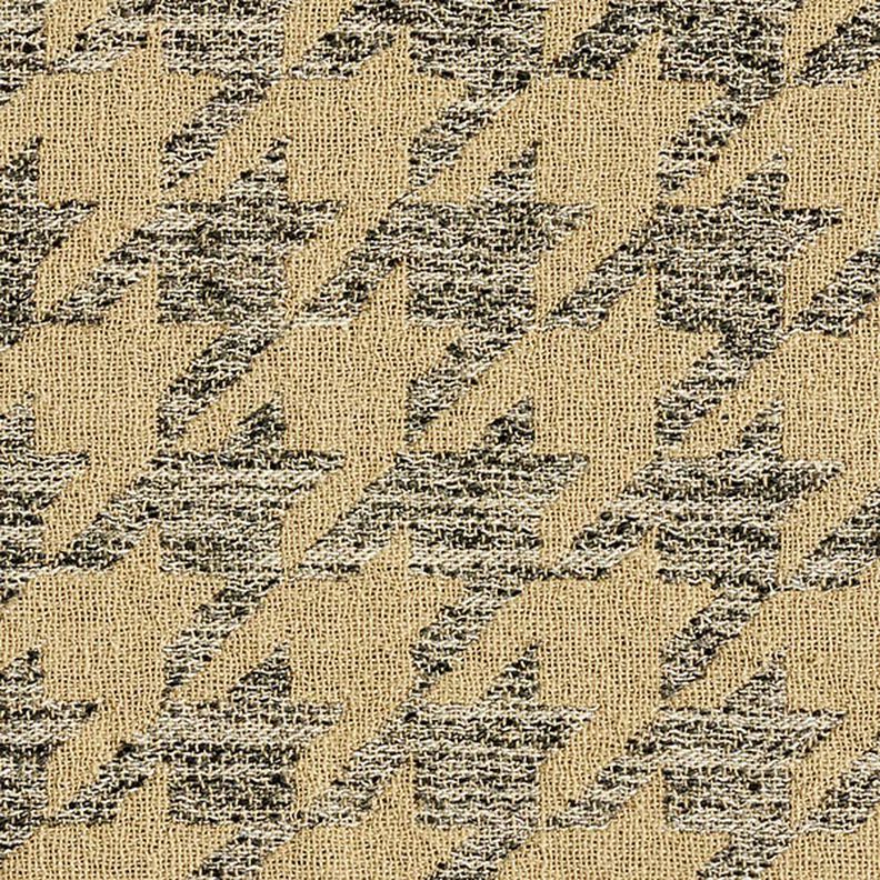 Dubbel geweven grote pied-de-poule – beige/grijs,  image number 1