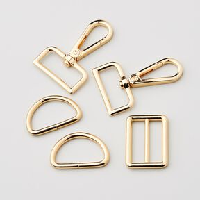 Tassen toebehoren Set [ 5-delig | 32 mm] &ndash; goud metallic, 