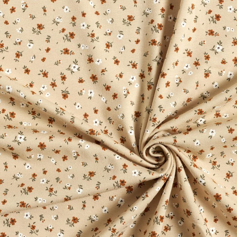 Katoenjersey Millefleur &ndash; zand,  image number 3