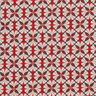 Katoenen stof Cretonne Bloemen-vakjes – roodbruin/licht taupe,  thumbnail number 1