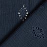 Mousseline/dubbel gehaakte stoffen Los borduursel Ruit – marineblauw,  thumbnail number 4