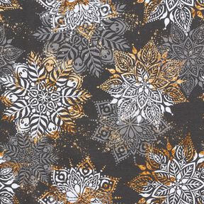 French Terry Mandala wintermagie | Glitzerpüppi  – oudzilver/oud goud, 