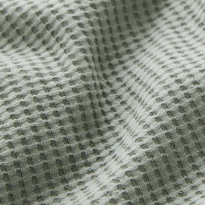 Katoenen wafel jersey effen – riet,  image number 2