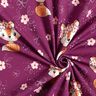 Katoenjersey Vos met bloemen | Glitzerpüppi – druif/perzik sinaasappel,  thumbnail number 3