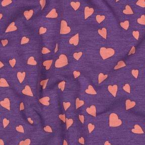 Sommersweat Harten | Poppy Fabrics – lila/oudroze, 