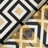Decostof Jacquard Art deco ruiten – ecru/goud,  thumbnail number 4
